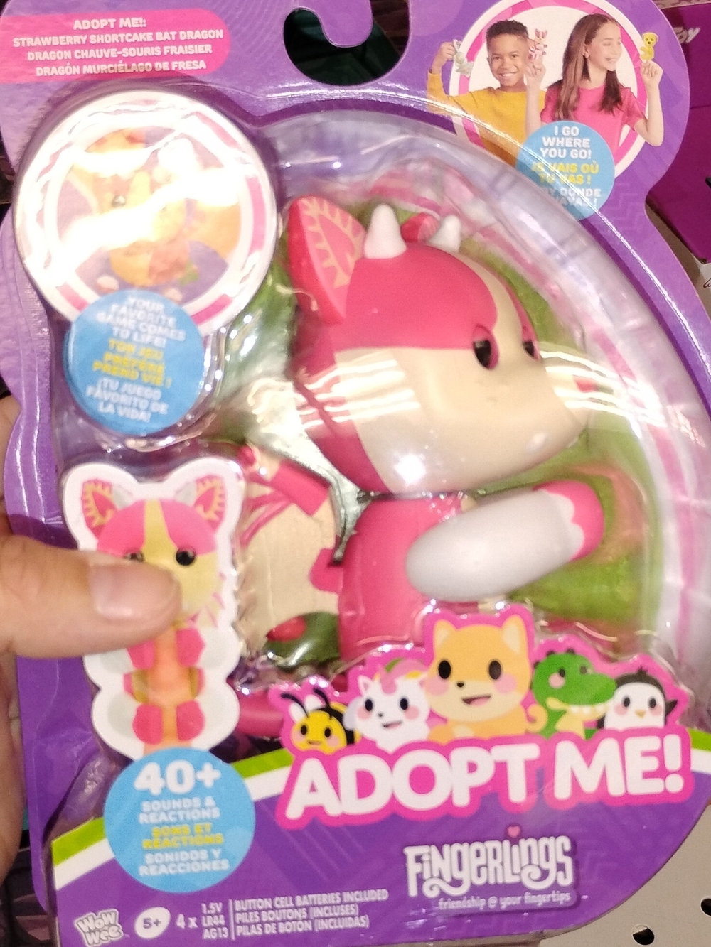 Adopt Me! Strawberry Shortcake Bat Dragon Toy - Pink and Cream